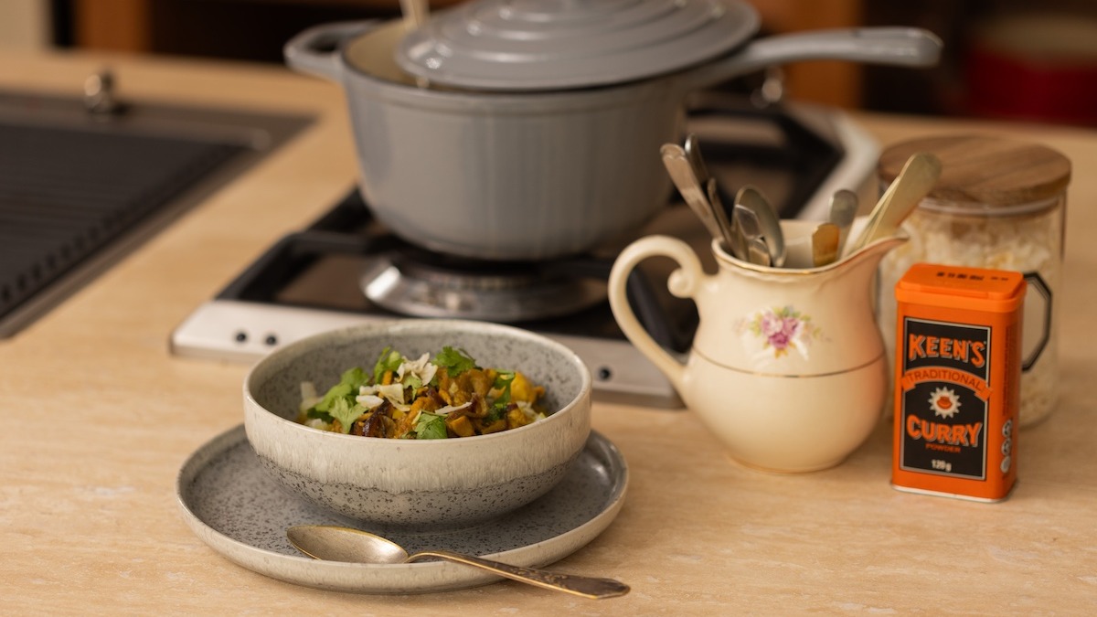 Curry de pollo & arroz basmati