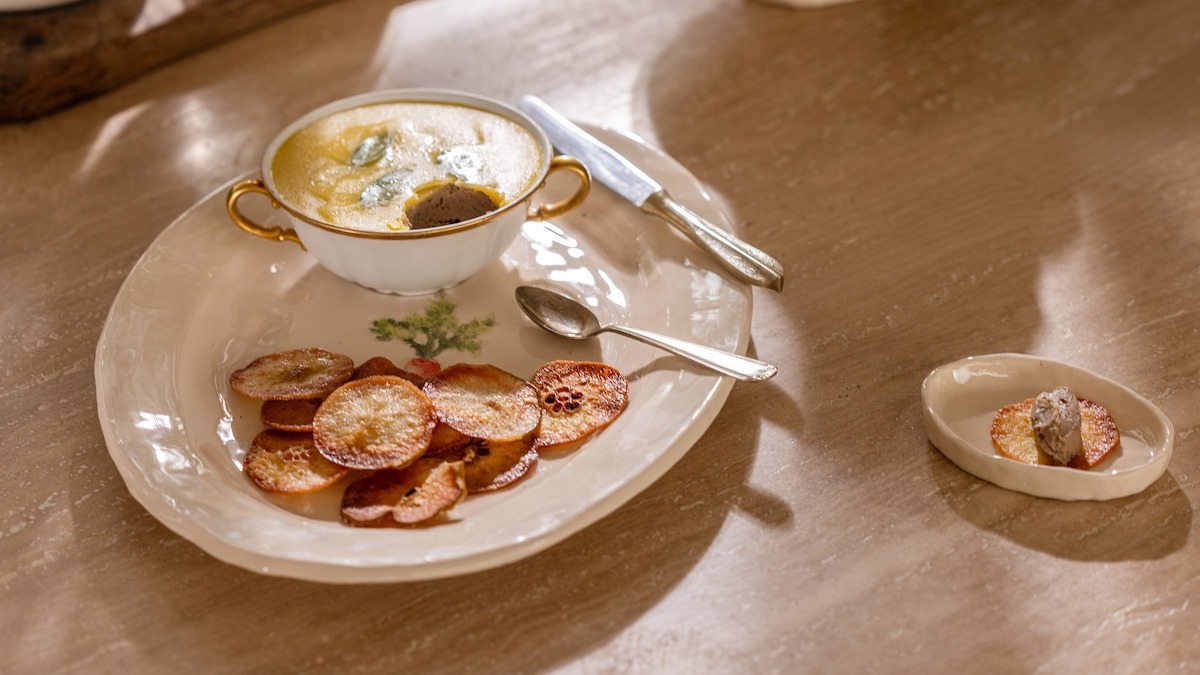 Pate de campo con chips de peras