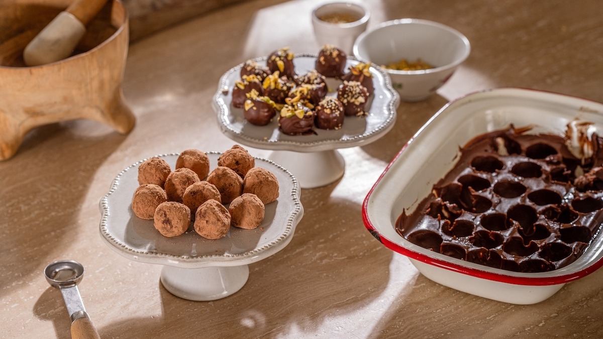 Trufas de Chocolate y pistachos